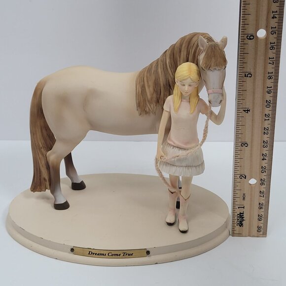 Horse Whispers Dreams Come True Figurine 4028502 Girl & Horse By Enesco 2012 - Picture 6 of 8